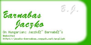 barnabas jaczko business card